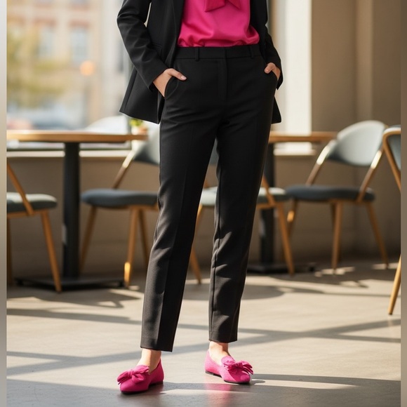 Fun Pink Bow-Tie Ballet Flats - Picture 2 of 4